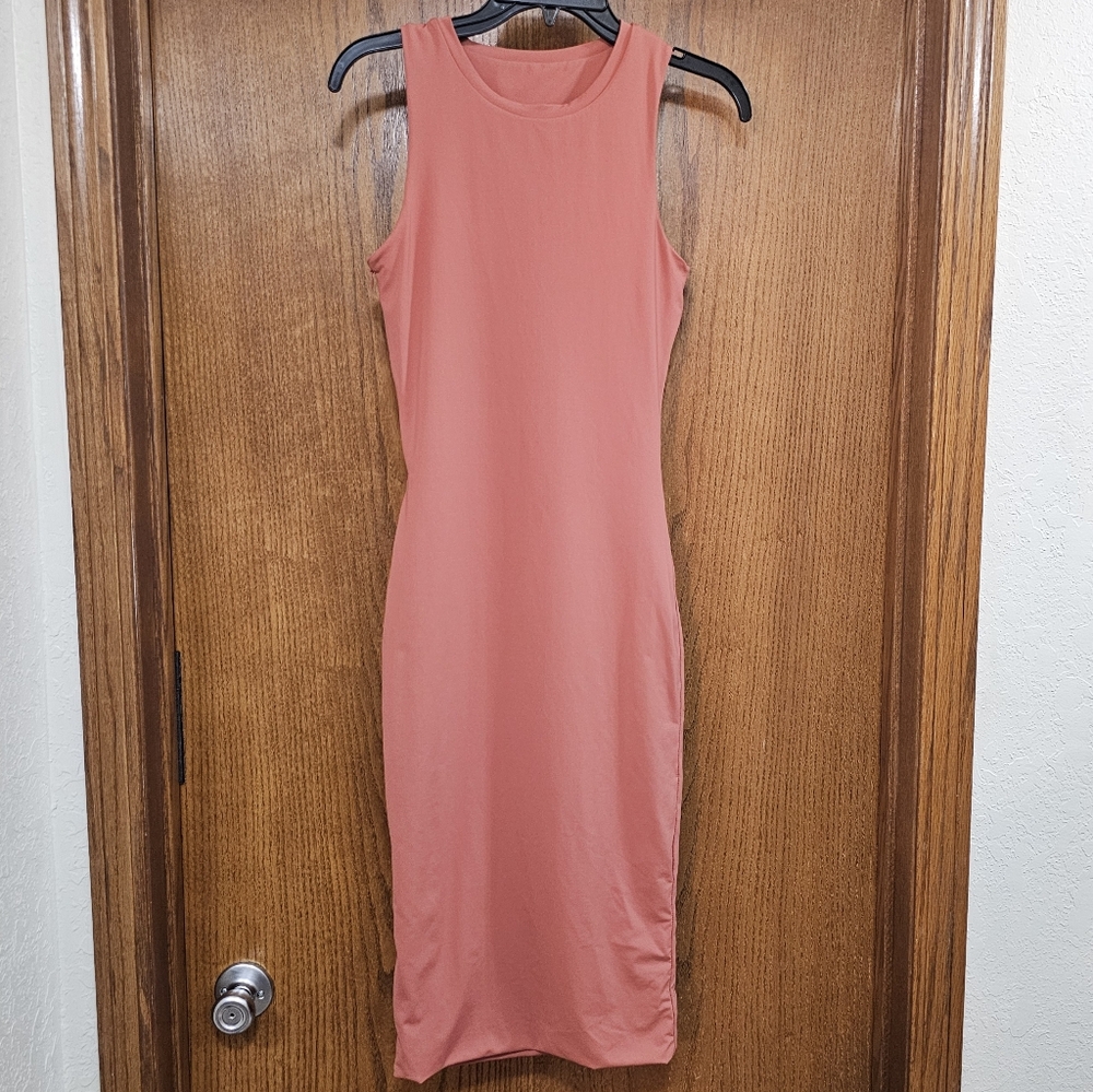 Vitality Balance Sleeveless Bodycon Midi Dress Size Small